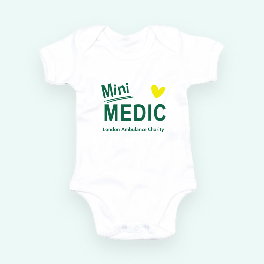 Mini Medic Baby Bodysuit - White
